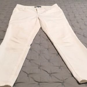 White skinny jeans. Worn once, washed once